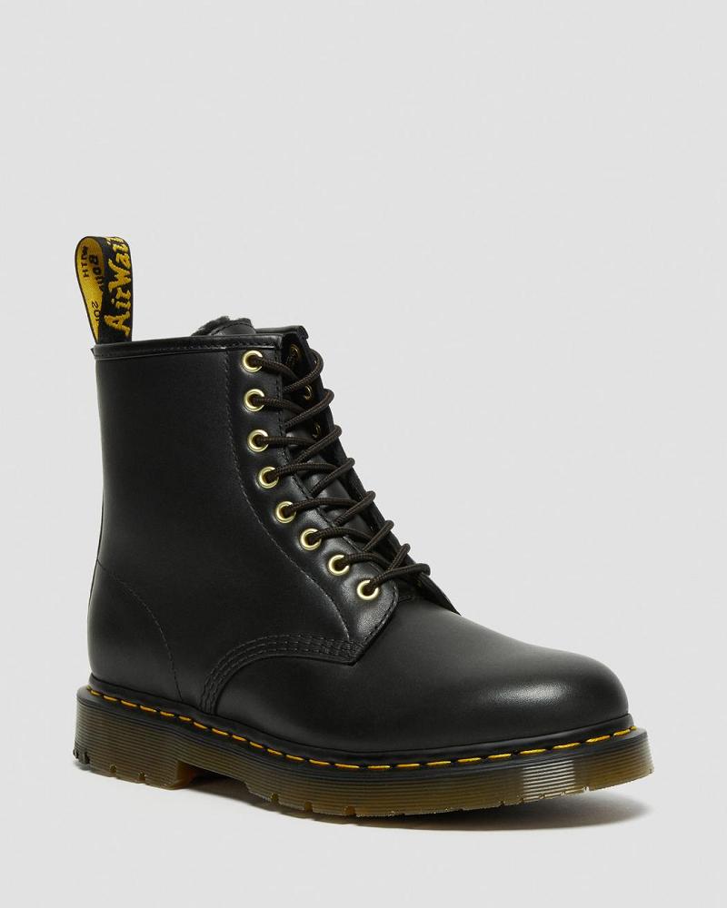 Men\'s Dr Martens 1460 DM\'s Wintergrip Leather Lace Up Boots Black | AU 508NWY